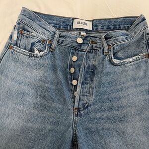 Agolde Classic Blue Button-Fly Jeans